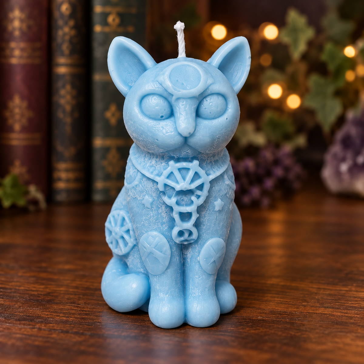 Handmade Witch Cat Candle