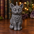 Handmade Witch Cat Candle