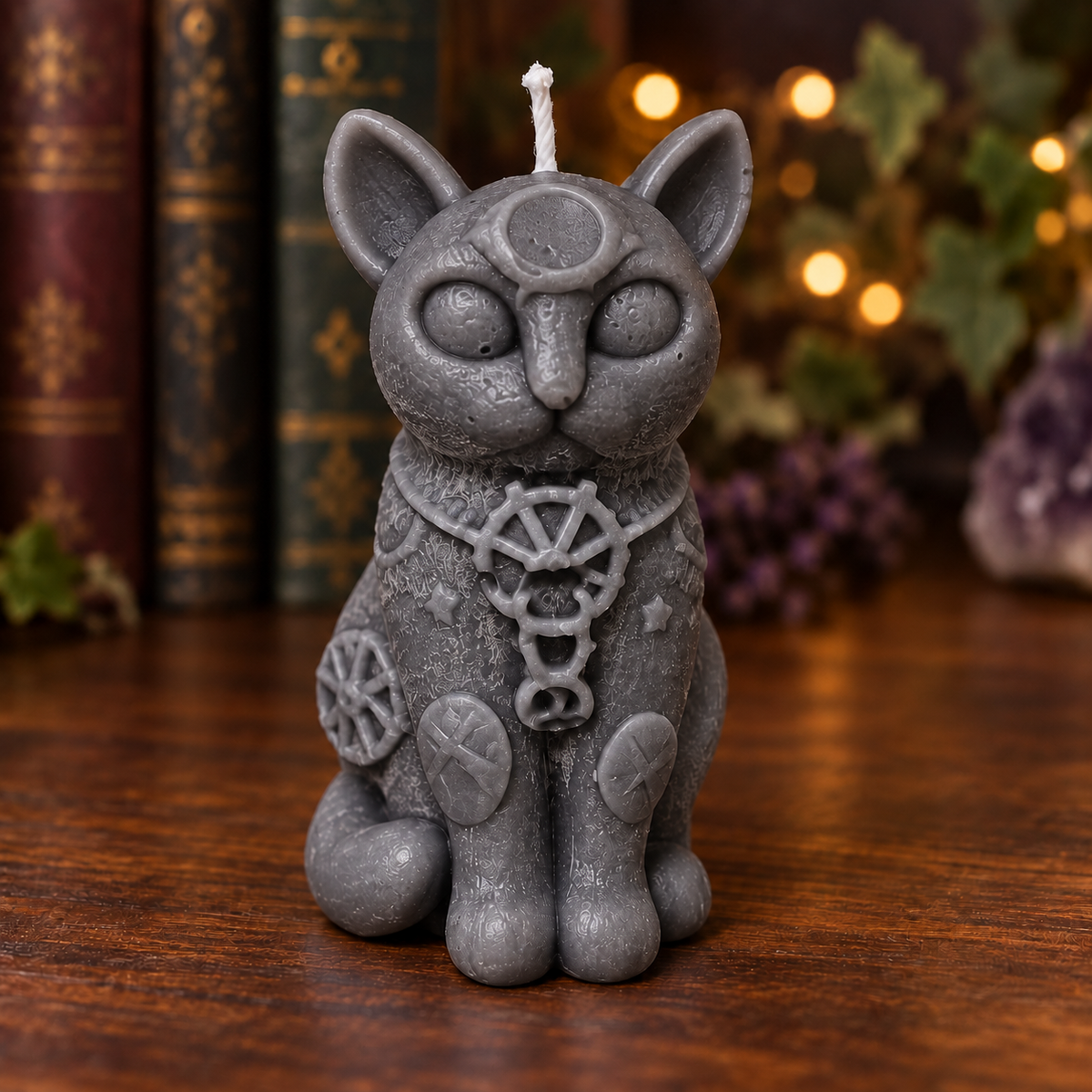 Handmade Witch Cat Candle