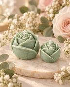 Rose Candle Set of 2 – Handmade Flower Candles, Romantic Floral Home Decor, Gift Set
