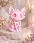 Handmade Skeleton Cat Candle – Cute Gothic Cat Candle, Spooky Fantasy Decor & Cat Lover Gift