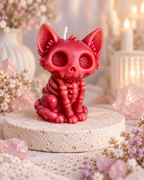Handmade Skeleton Cat Candle – Cute Gothic Cat Candle, Spooky Fantasy Decor & Cat Lover Gift