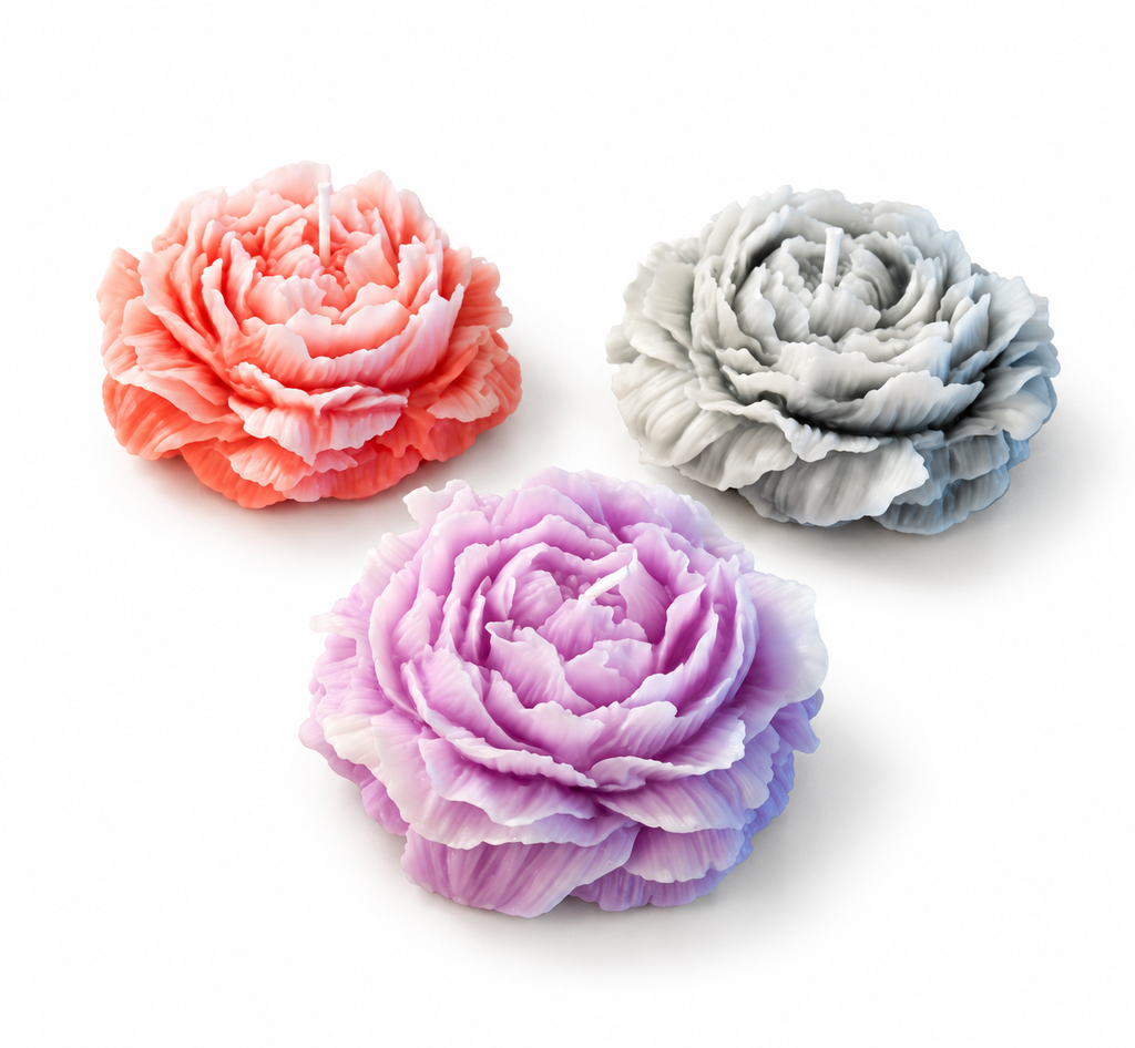 Floatable flower candle