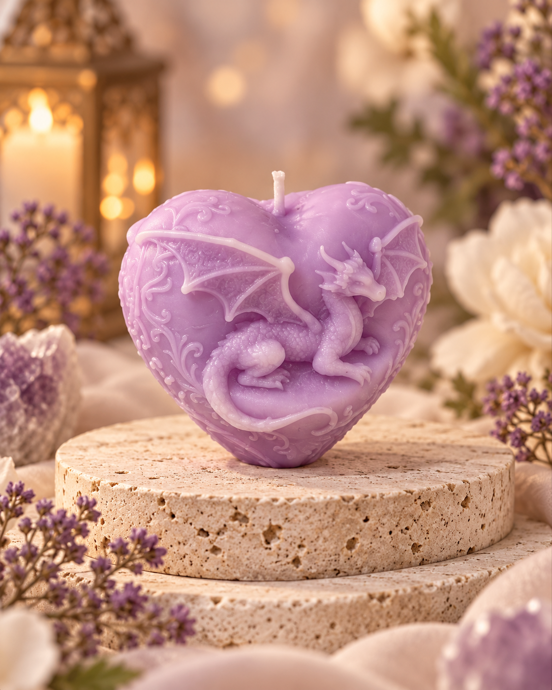Dragon Heart Candle | Fantasy & Gothic Dragon Decor