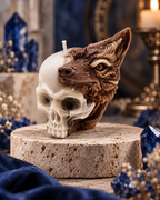 Wolf Skull Candle | Gothic Fantasy Decor & Werewolf Gift