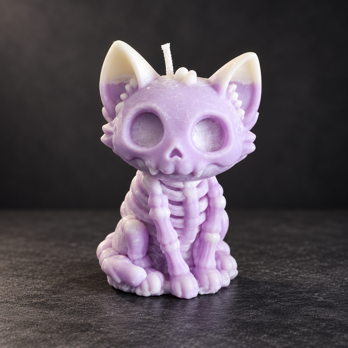 Handmade Skeleton Cat Soy Wax Candle
