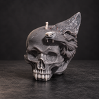 Bougie en forme de crâne de loup | Décoration gothique fantastique et cadeau pour les fans de loups-garous