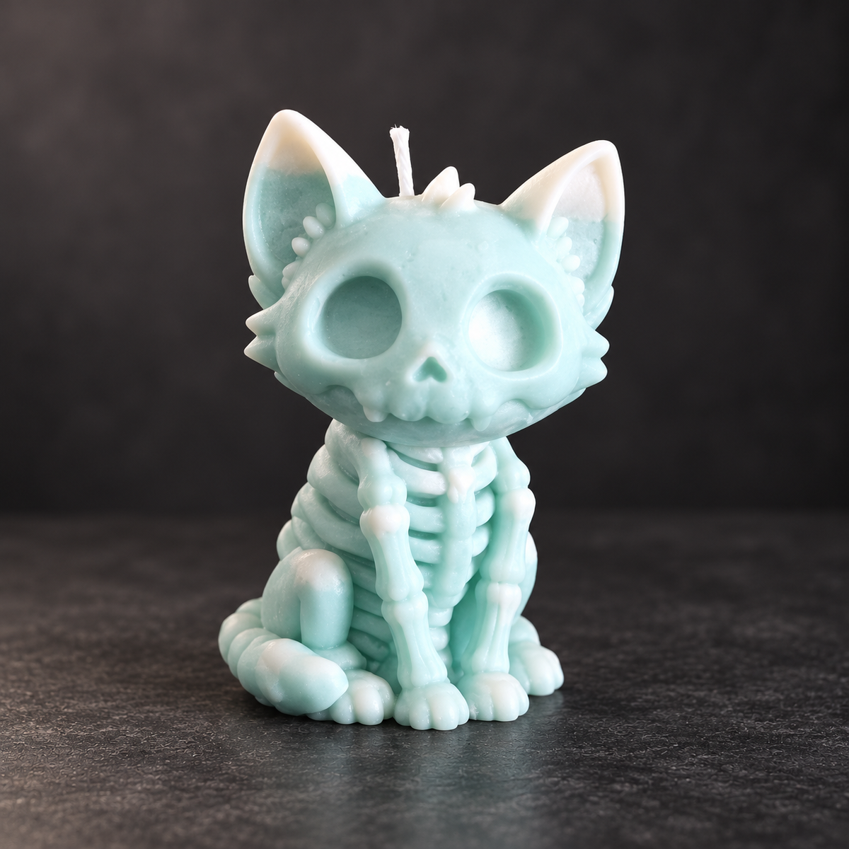 Handmade Skeleton Cat Soy Wax Candle