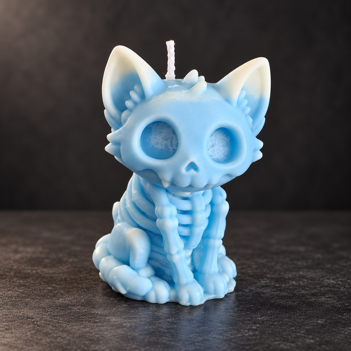 Handmade Skeleton Cat Soy Wax Candle